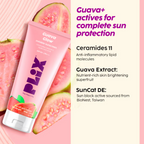 PLIX The Plant Fix Guava Glow Regime With Cleanser With 10% Vitamin C Serum & Invisible Sunscreen | Grocsy