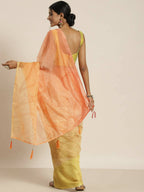 Multicolor Organza Printed Saree With Blouse Piece - Nivaa | Grocsy