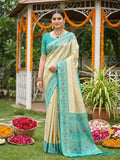 Shree Shyam Fashion Sky Blue Soft Silk Saree | Grocsy