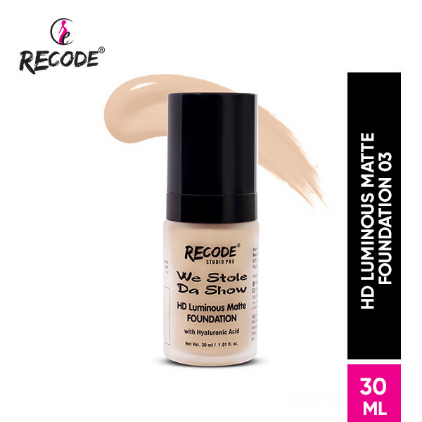 Recode HD Luminous Matte Foundation - 03 Sindhu | Grocsy