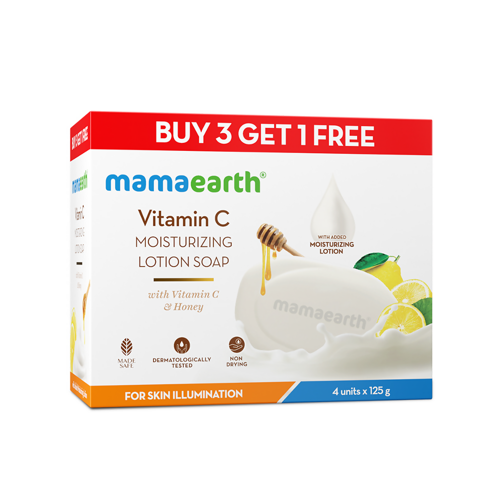 Mamaearth Vitamin C Moisturizing Lotion Soap (Buy 3 Get 1 Free) | Grocsy