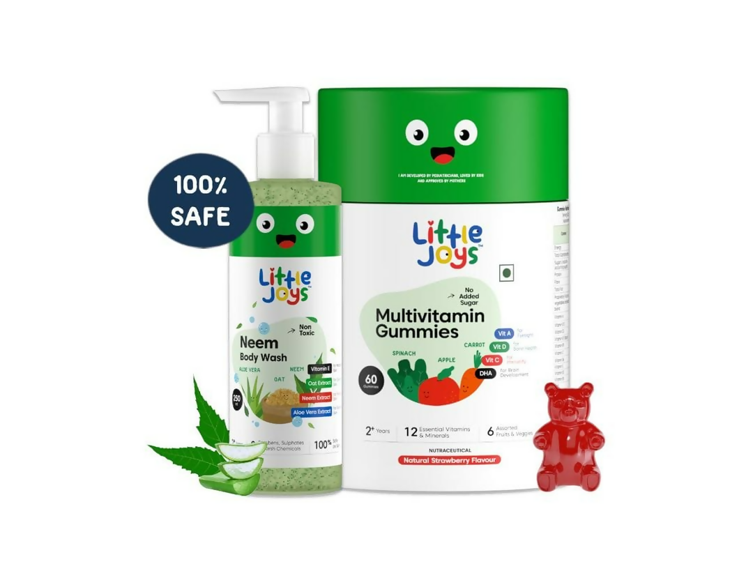 Little Joys Neem Bodywash & Multivitamin Gummies | Grocsy