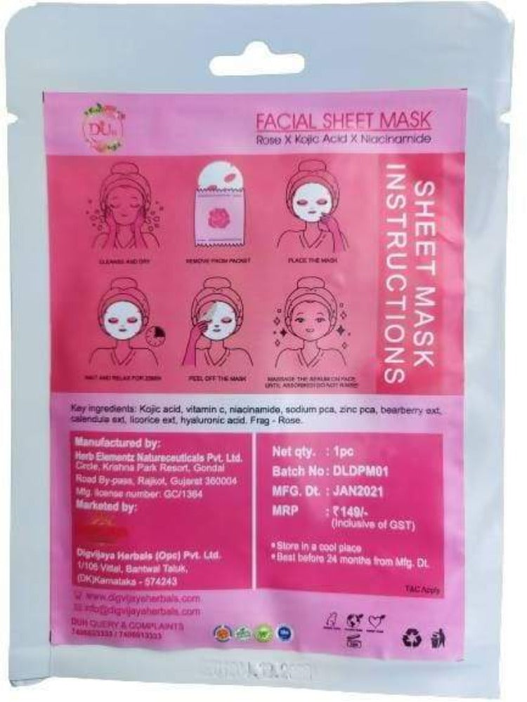 Duh Facial Sheet Mask De Pigmentation | Grocsy
