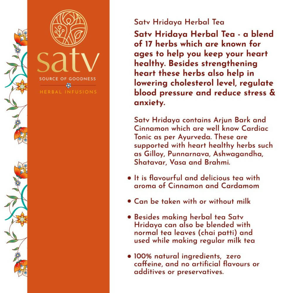 Satv Hridaya Herbal Milk Tea | Grocsy