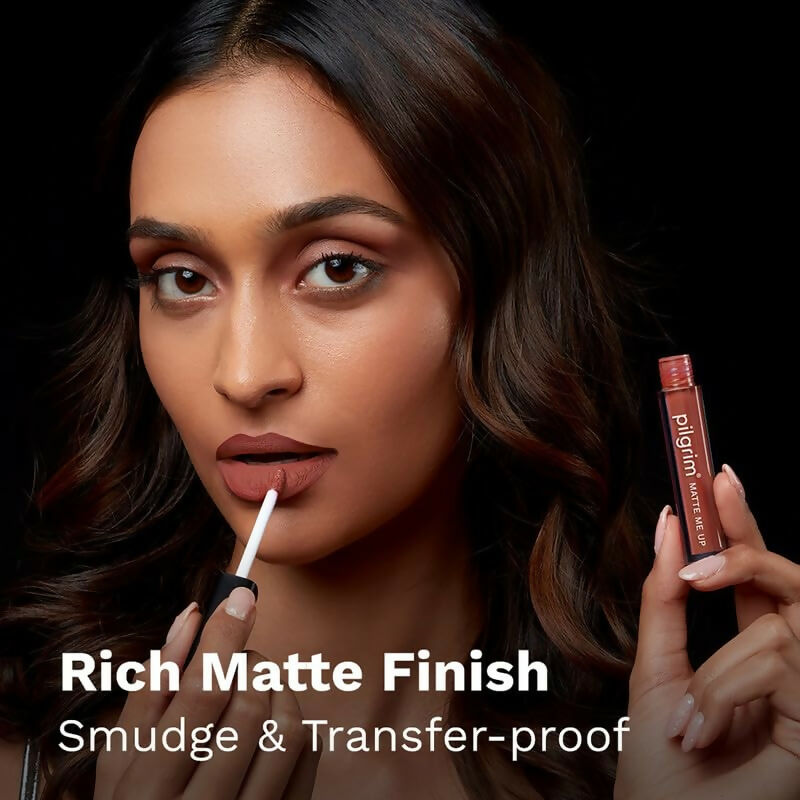 Pilgrim Liquid Matte Lipstick with Hyaluronic Acid - Nude Obsessed | Grocsy