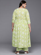Ahalyaa Women's Traditional wear Kurta Set - Green | Grocsy
