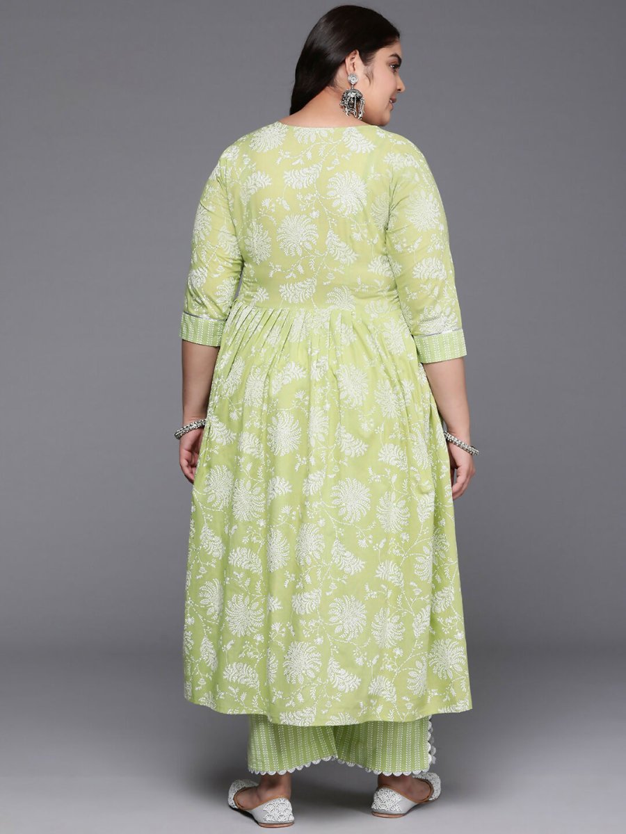 Ahalyaa Women's Traditional wear Kurta Set - Green | Grocsy
