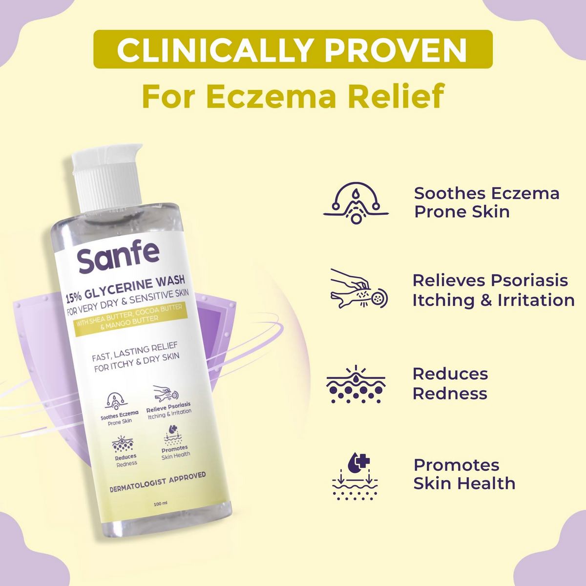 Sanfe Eczema Relief Wash For Very Very Dry Skin | Grocsy