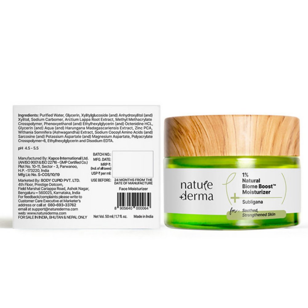 Nature Derma 1% Natural Biome-Boost Moisturizer | Grocsy