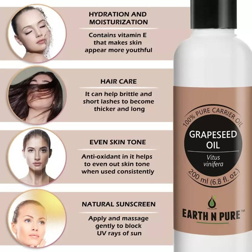 Earth N Pure Grapeseed Oil | Grocsy