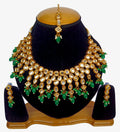 Joban Fashion Hand Made High Quality Gold Plated Base Metal Alloy Kundan Stone Studded Kundan Jewellery Set | Grocsy