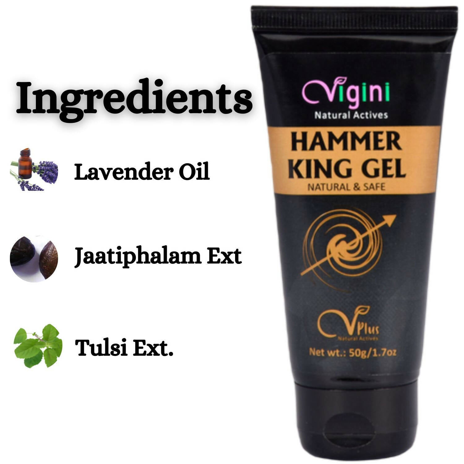 Vigini Natural Actives Hammer King Gel for Men | Grocsy