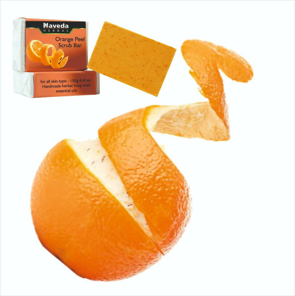 Naveda Herbal Orange Peel Scrub Bar | Grocsy