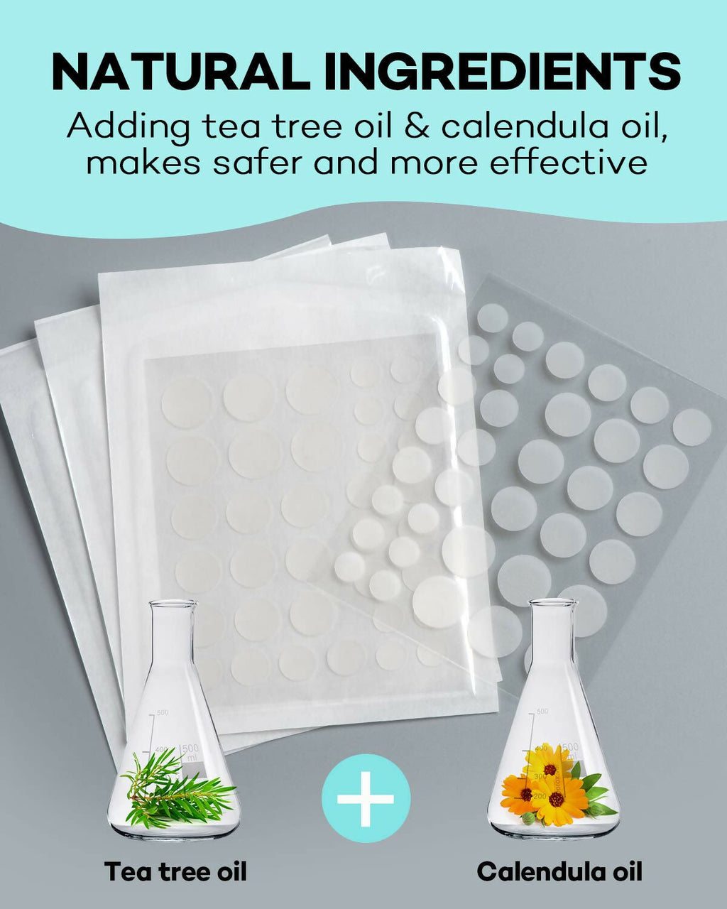 TKTK Acne Patch Pimple Patch - Acne Absorbing Cover Patch, Hydrocolloid Invisible Acne Patches For Face Zit Patch Acne Dots Tea Tree, Calendula Oil | Grocsy