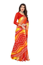 Vamika Red Linen Satin Border Saree | Grocsy