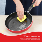 Vinod Zest Inducto Aluminium Non Stick Deep Frypan with Glass Lid | Grocsy
