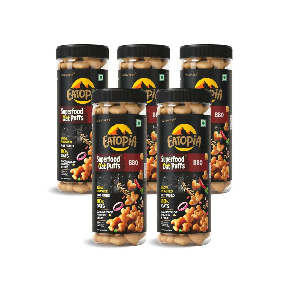 Eatopia Superfoods Oat Puffs - Masala Crunch | Grocsy