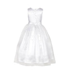 Asmaani Baby Girl's White Satin A-Line Maxi Full Length Dress (AS-DRESS_22001) | Grocsy
