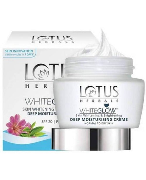 Lotus Herbals White glow Skin Whitening and Brightening Deep Moisturising Creme Spf 20 Pa+++ | Grocsy