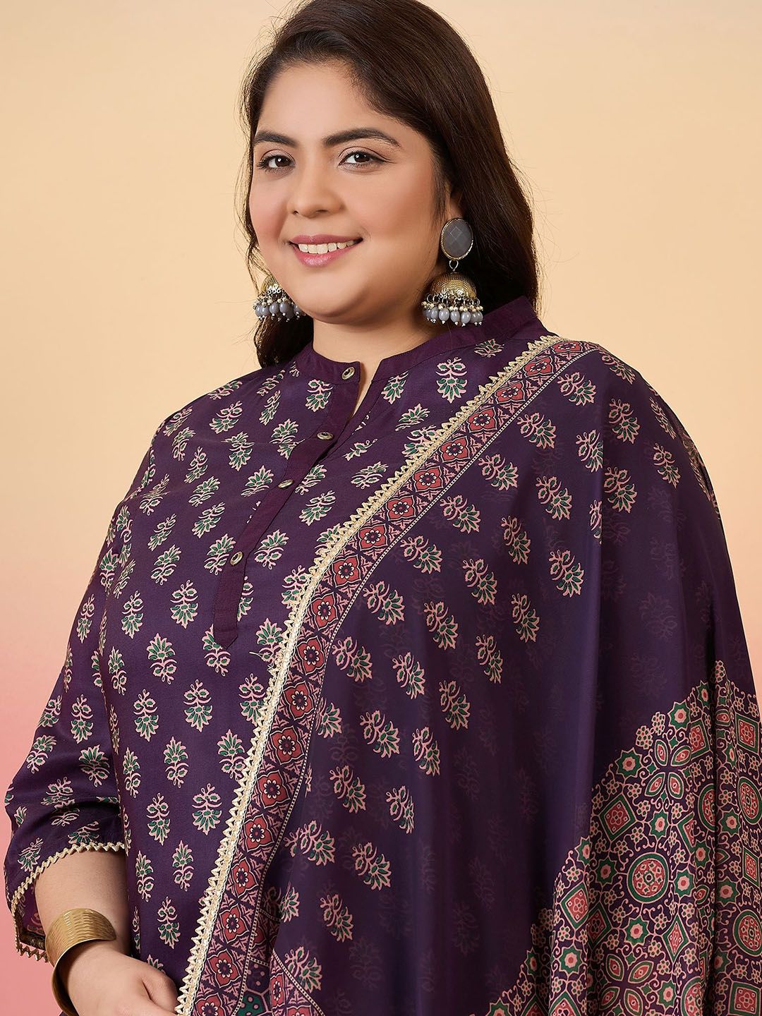 Sztori Women Floral Printed Regular Kurta with Trousers & With Dupatta | Grocsy