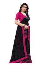 Vamika Black Chiffon Emboridered Saree (SUIDHAGA BLACK) | Grocsy