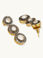 Nuyug 22K Gold-Plated Crystal Stone Studded Necklace Set | Grocsy