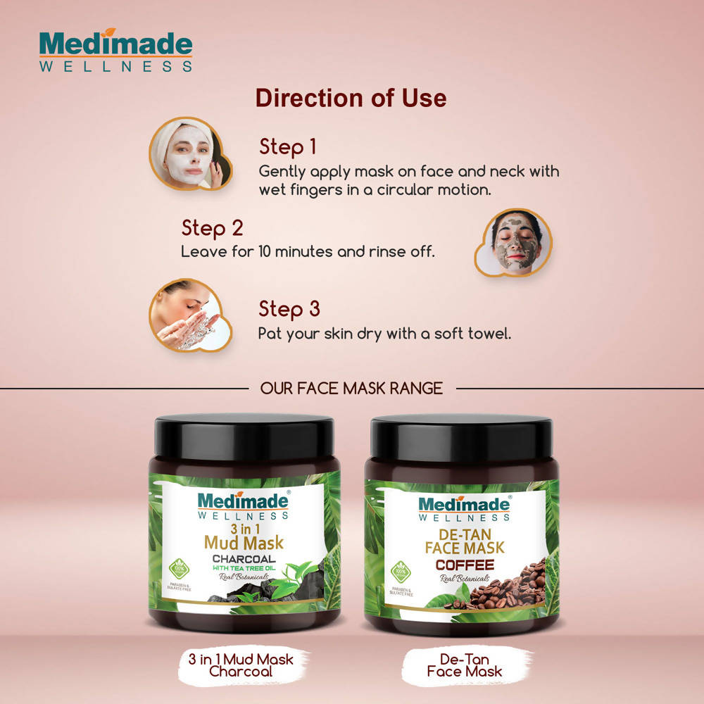 Medimade Wellness Coffee De-Tan Face Mask | Grocsy