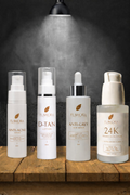 Flawora Set of D-Tan Lotion, Anti Acne Serum, Anti-Grey Hair Serum and Golden Glow Face Serum | Grocsy