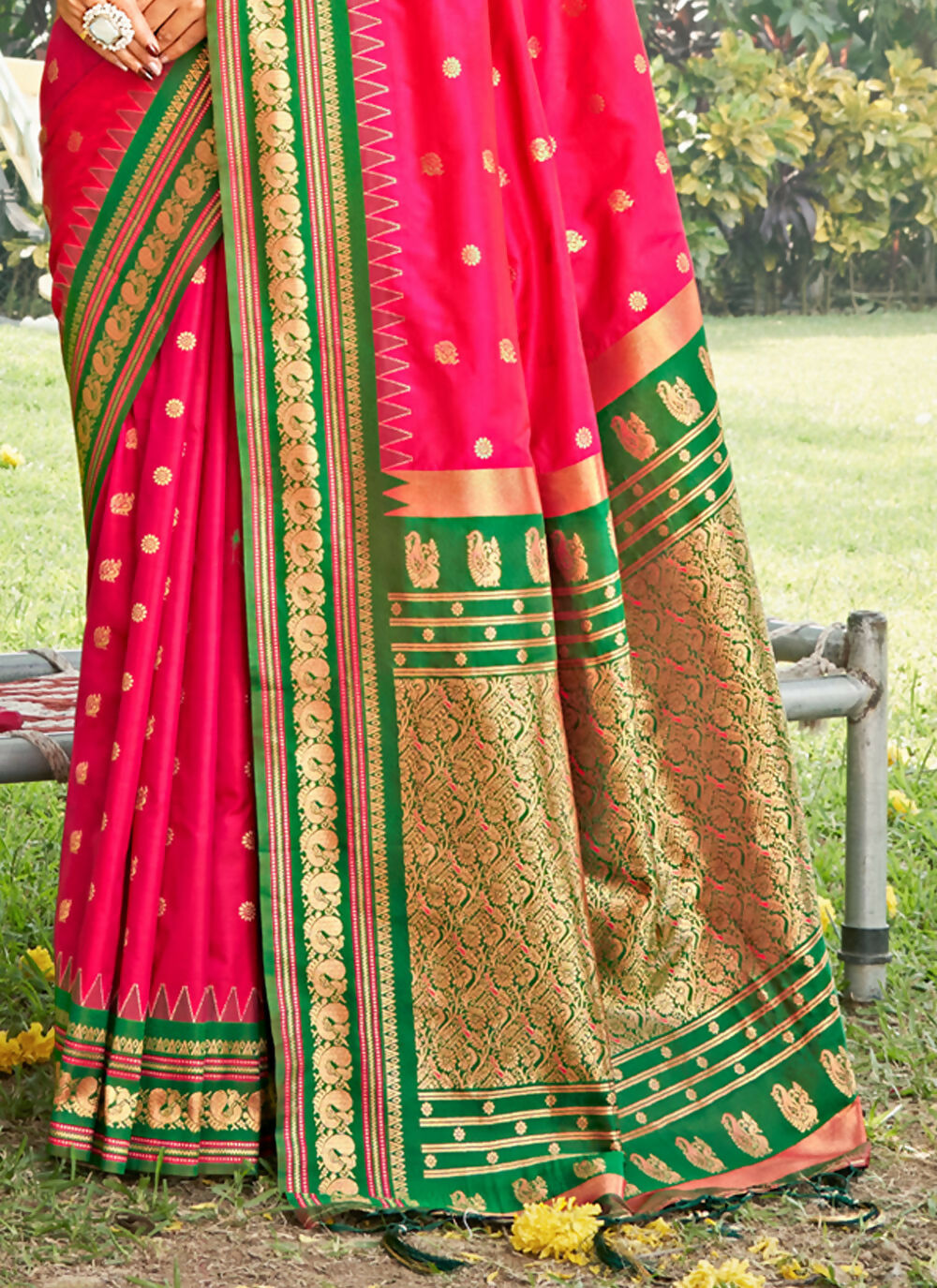 Shree Shyam Fashion Pink Soft Silk Saree | Grocsy