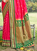 Shree Shyam Fashion Pink Soft Silk Saree | Grocsy