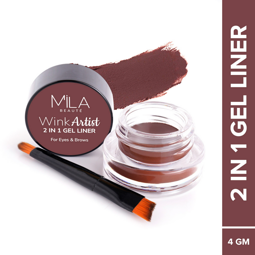 Mila Beaute Wink Artist 36Hr Smudge Proof & Waterproof Gel Eyeliner - Brown | Grocsy