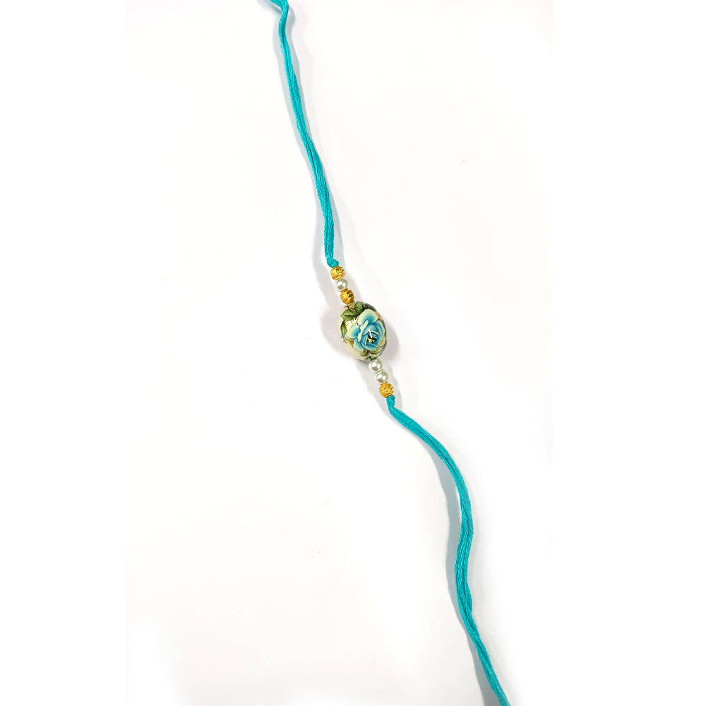 Blue Floral Rakhi | Grocsy