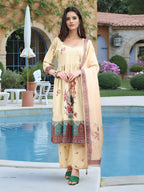 Joban Fashion Off White Position Digital Print With Position Foil Kurta Set | Grocsy