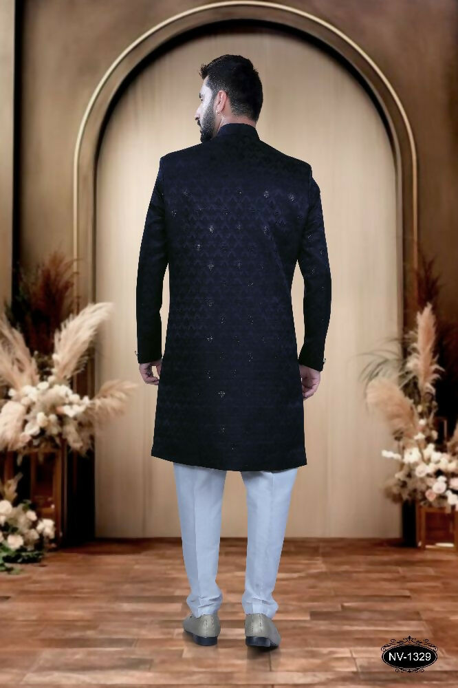 Joban Fashion Men's Blue TR Kurta with Pyjama | Grocsy