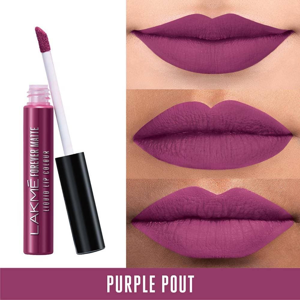 Lakme Forever Matte Liquid Lip Colour - Purple Pout | Grocsy