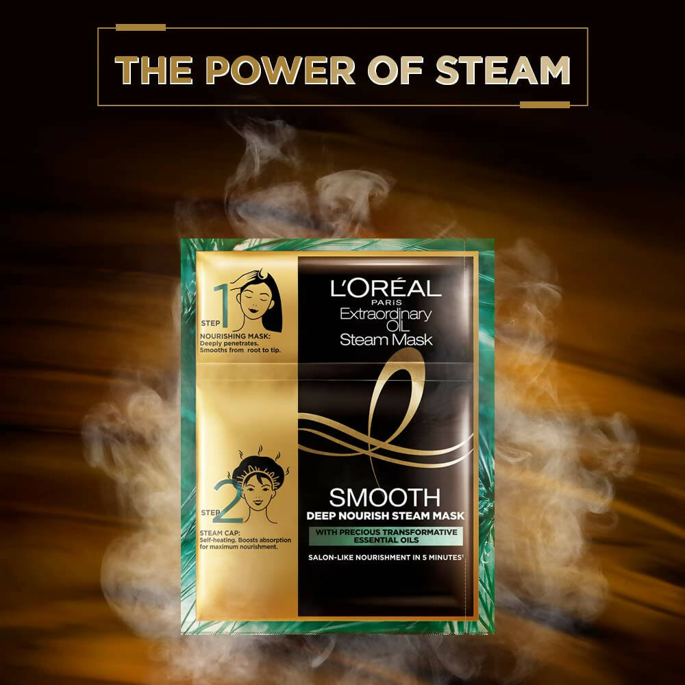 L'Oreal Paris Extraordinary Oil Smooth & Deep Nourishing Steam Mask | Grocsy