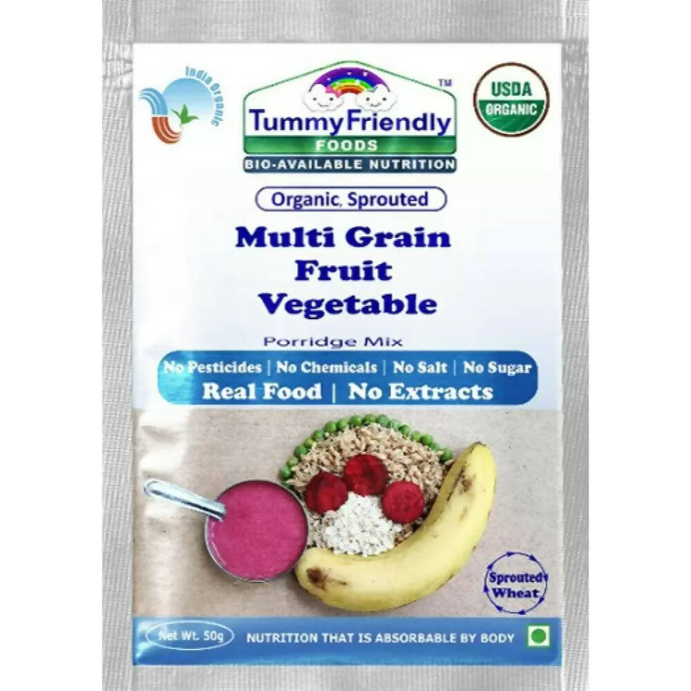 TummyFriendly Foods Certified Stage3 Porridge Mixes Trial Packs - Ragi, MultiGrain, Oats, Sathu Maavu for 8 Months Old Baby | Grocsy