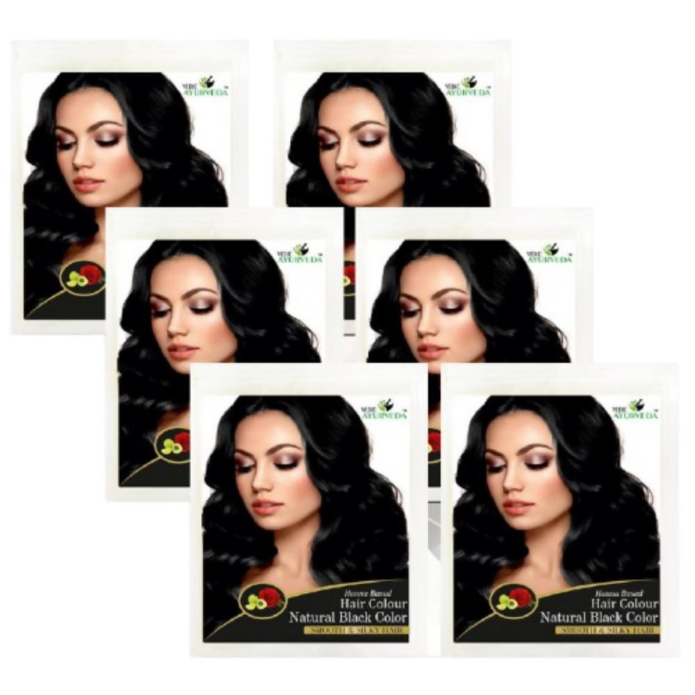 VedicAyurveda Henna Hair Color - Black | Grocsy