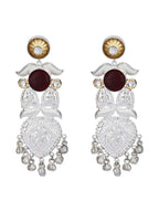 Joban Fashion Women Long Pattern Silver Tone Earrings | Grocsy