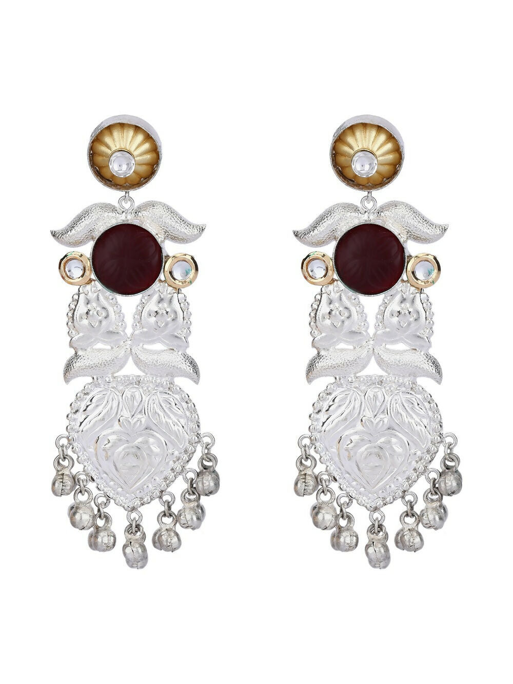 Joban Fashion Women Long Pattern Silver Tone Earrings | Grocsy