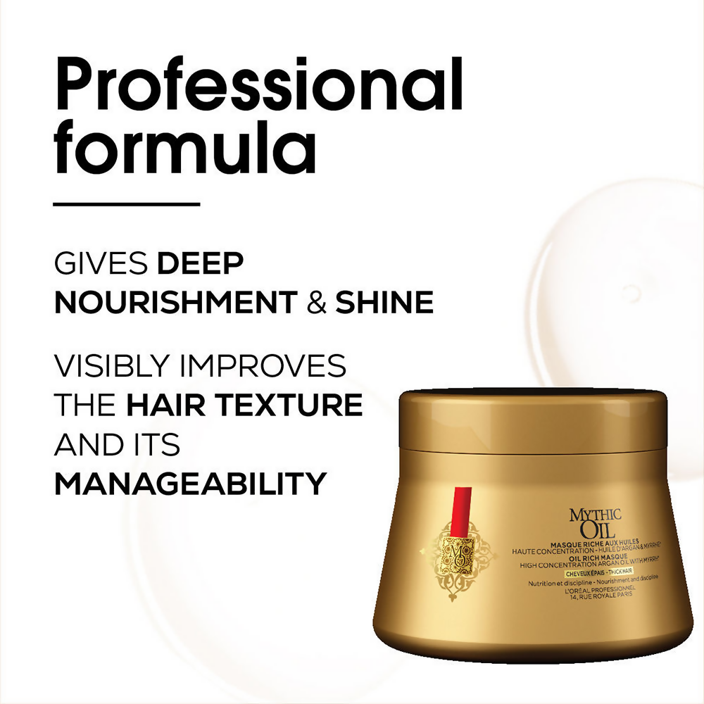 L'Oreal Paris Professionnel Mythic Oil Argan Oil Rich Hair Mask | Grocsy