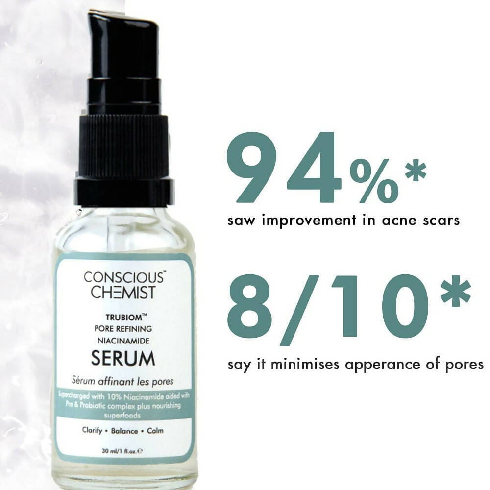 Conscious Chemist Trubiom Pore Refining Niacinamide Serum | Grocsy