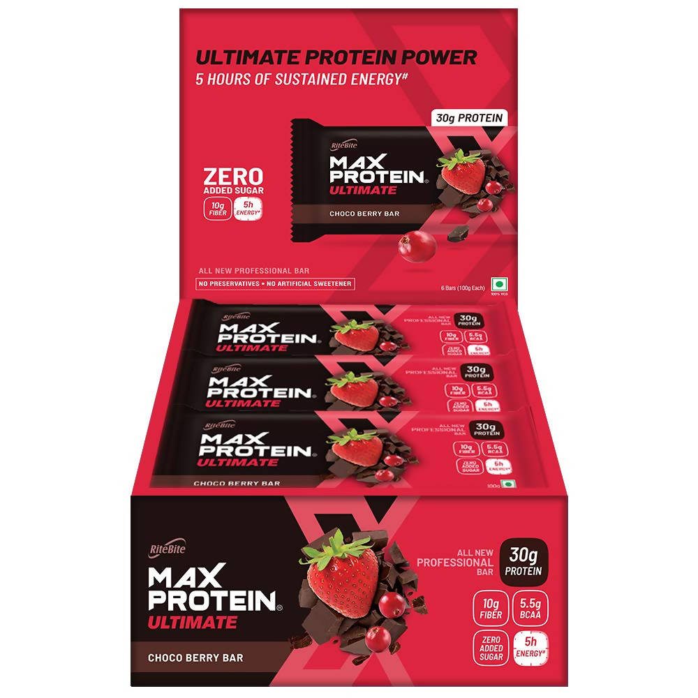 RiteBite Max Protein Ultimate Choco Berry Bar | Grocsy