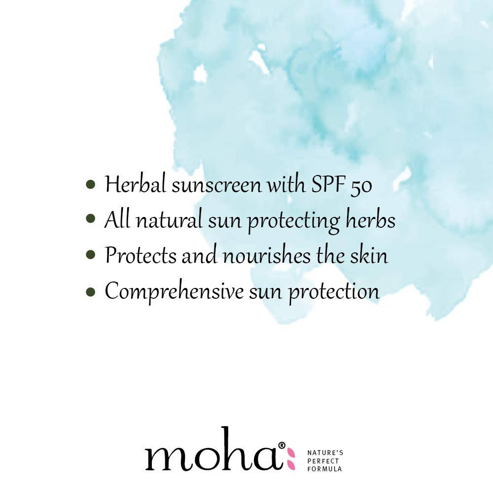 Moha Herbal Sunscreen Lotion with SPF 50 | Grocsy