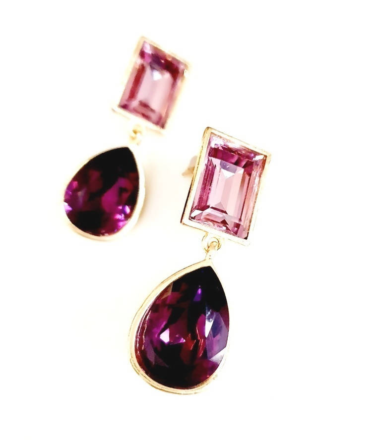 Bling Accessories Swarovski Light Amethyst Earrings | Grocsy