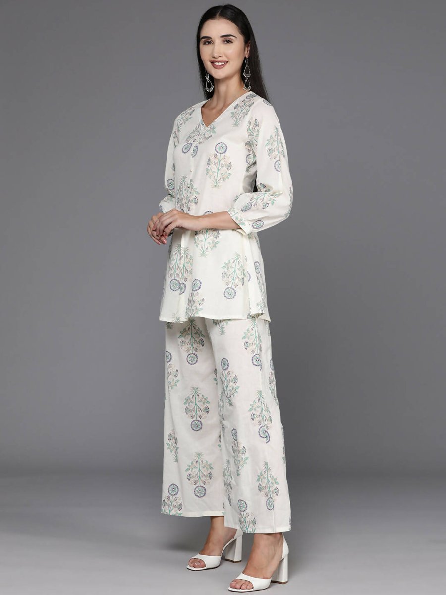 Ahalyaa Women's Traditional Wear Co-ods - Off White | Grocsy