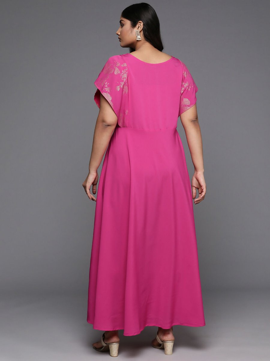 Ahalyaa Women's Traditional wear Ethnic Dress - Pink | Grocsy