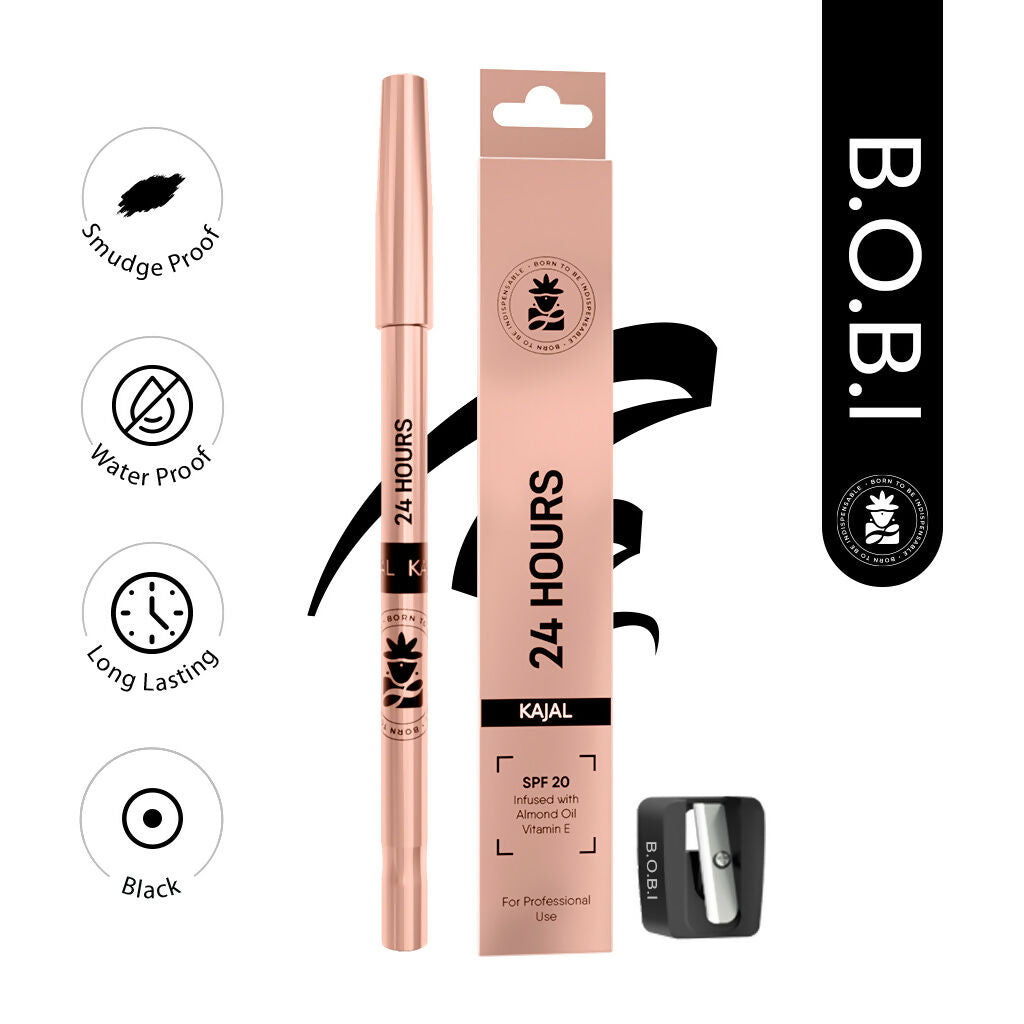 BOBI 24 Hours Kajal For Eyes Smudgeproof Waterproof Formula | Grocsy