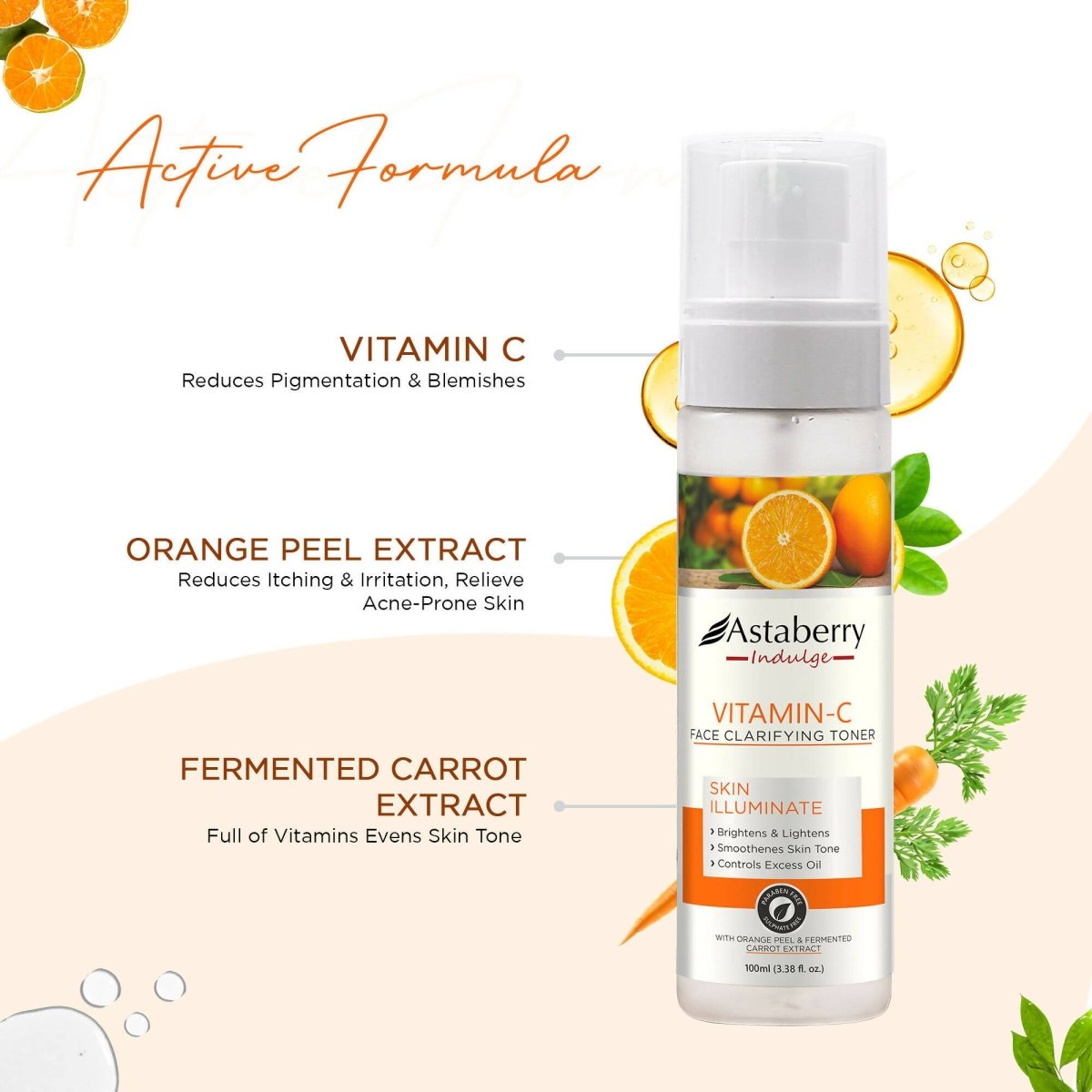 Astaberry Indulge Vitamin C Facial Toner | Grocsy