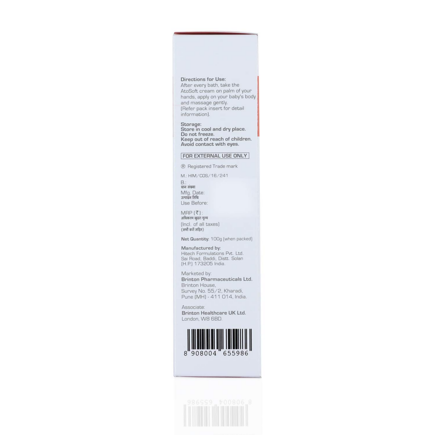 Brinton Atosoft Cream for Dry & Itchy Skin of Baby | Grocsy